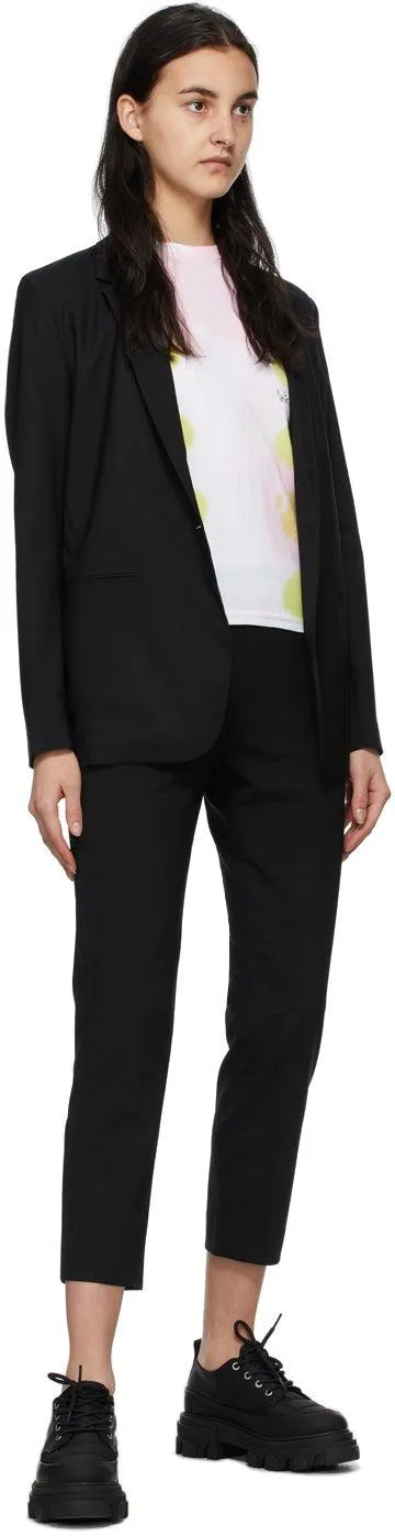 6397 Black Wool Pull-On Trousers