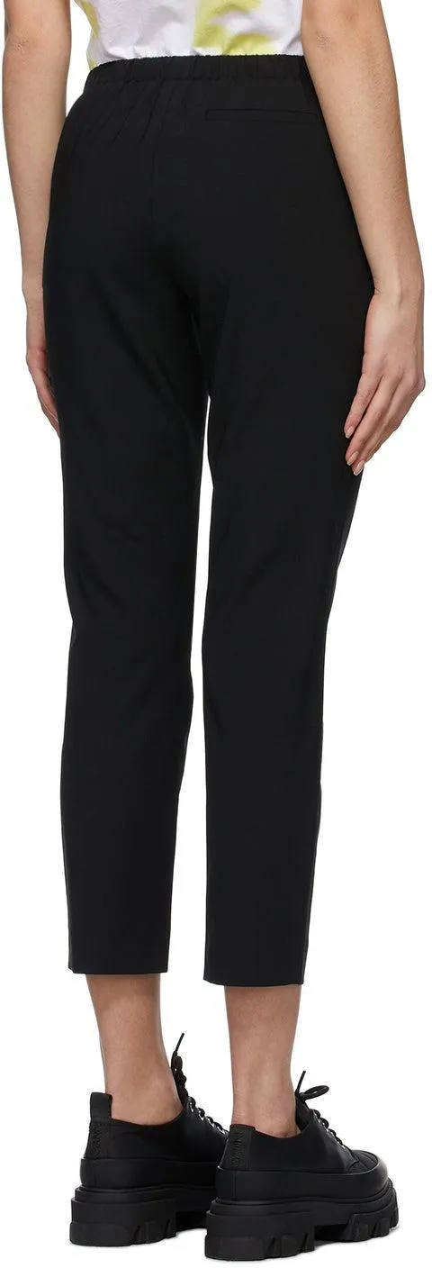 6397 Black Wool Pull-On Trousers