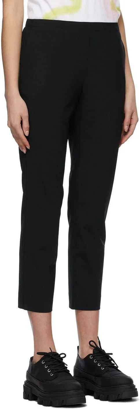 6397 Black Wool Pull-On Trousers