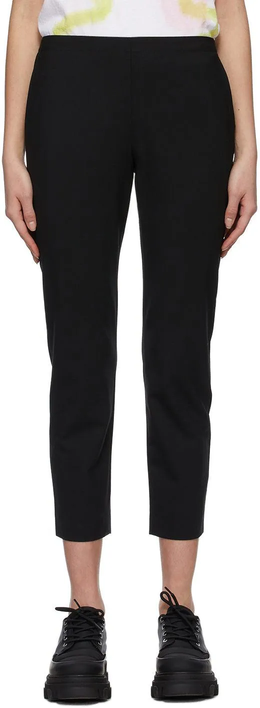 6397 Black Wool Pull-On Trousers