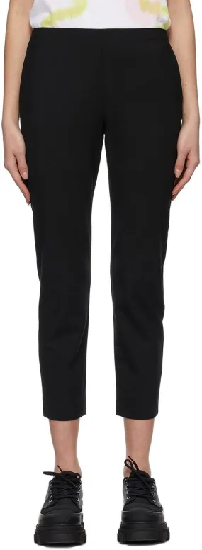 6397 Black Wool Pull-On Trousers