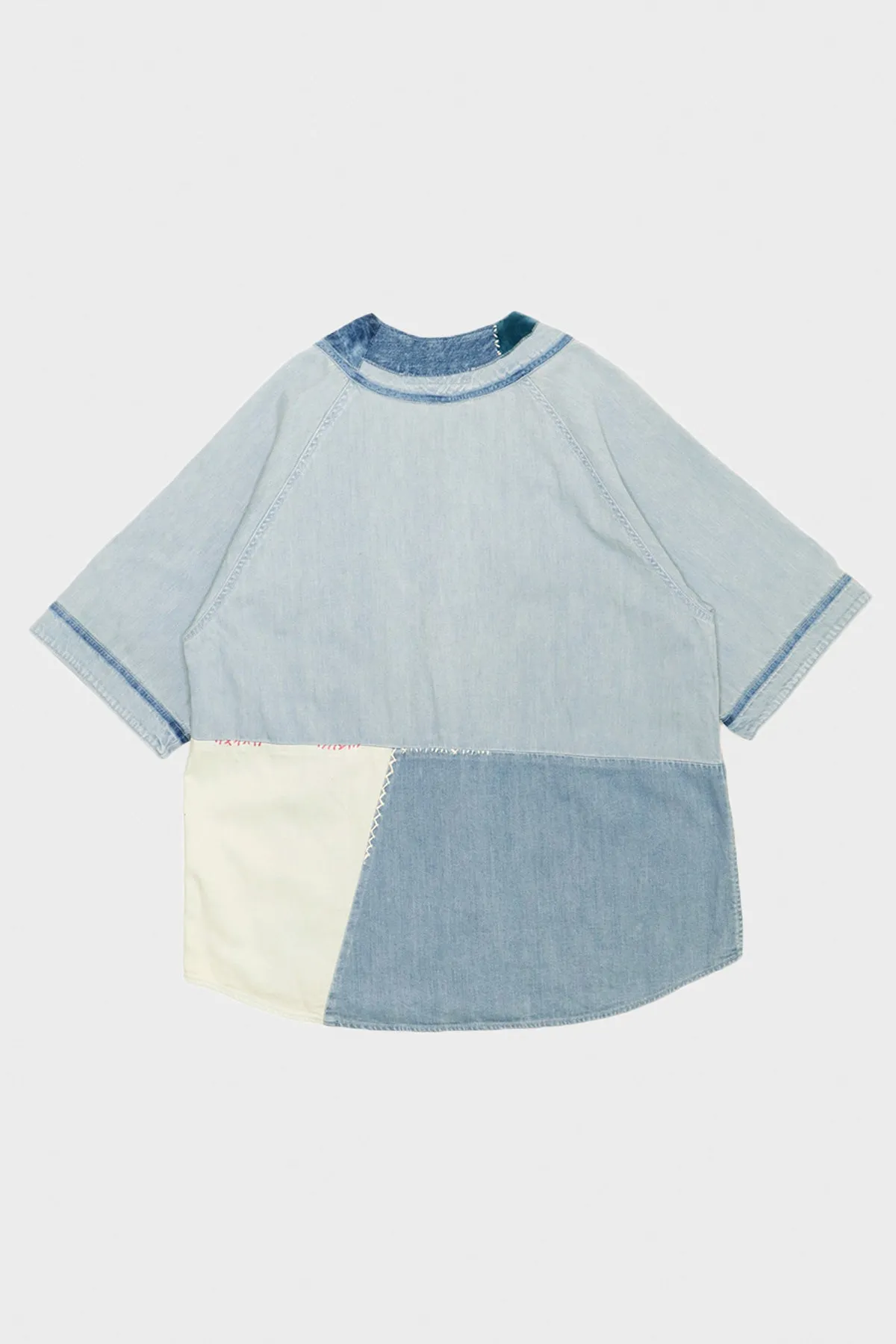 8oz Denim GREAT KOUNTRY Damaged Baseball Shirt