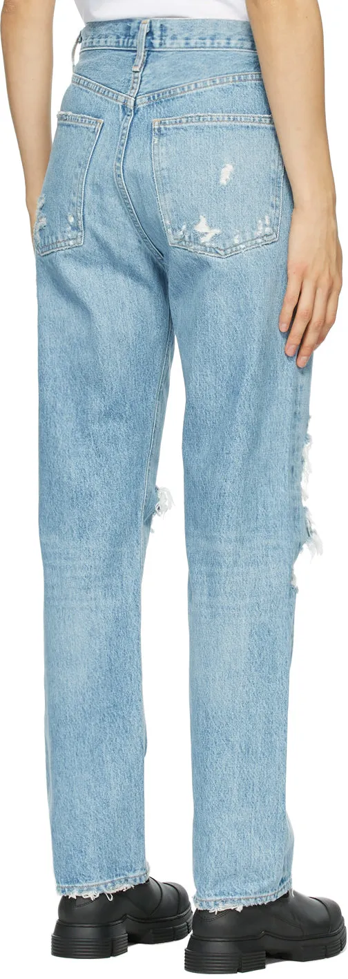 AGOLDE Blue 90s Mid-Rise Loose-Fit Jeans