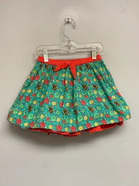 American Girl Size 6 Green & Red Cats Cotton Girls Skirts