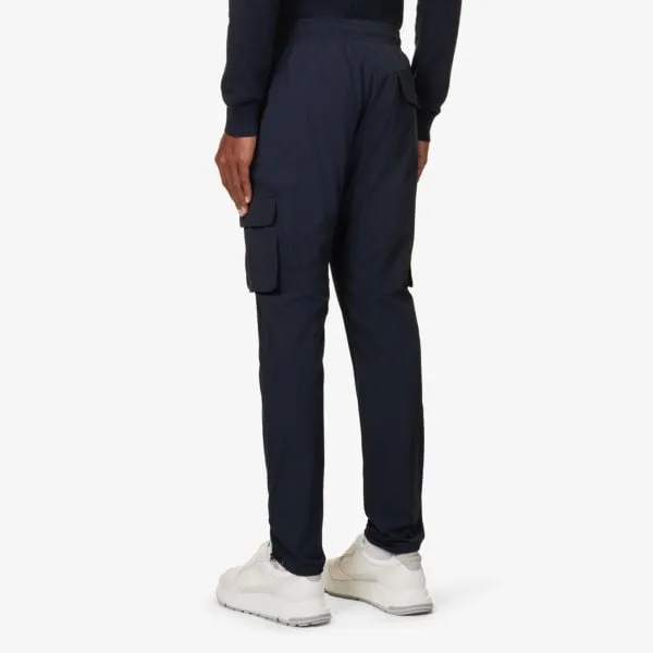 Arne Stretch Mid-Rise Tapered Pants, Navy