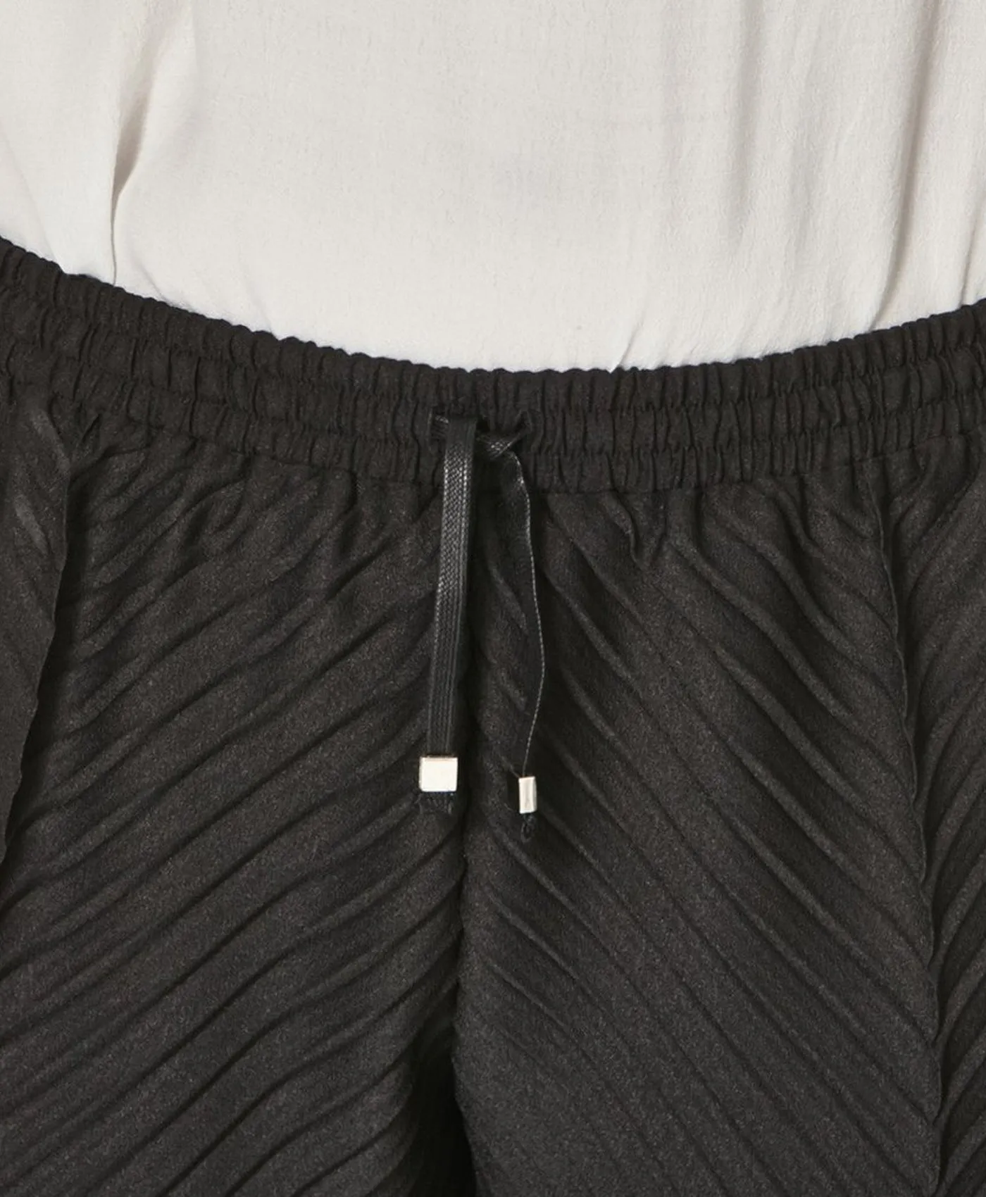 Artemis Chevron Trousers in Black
