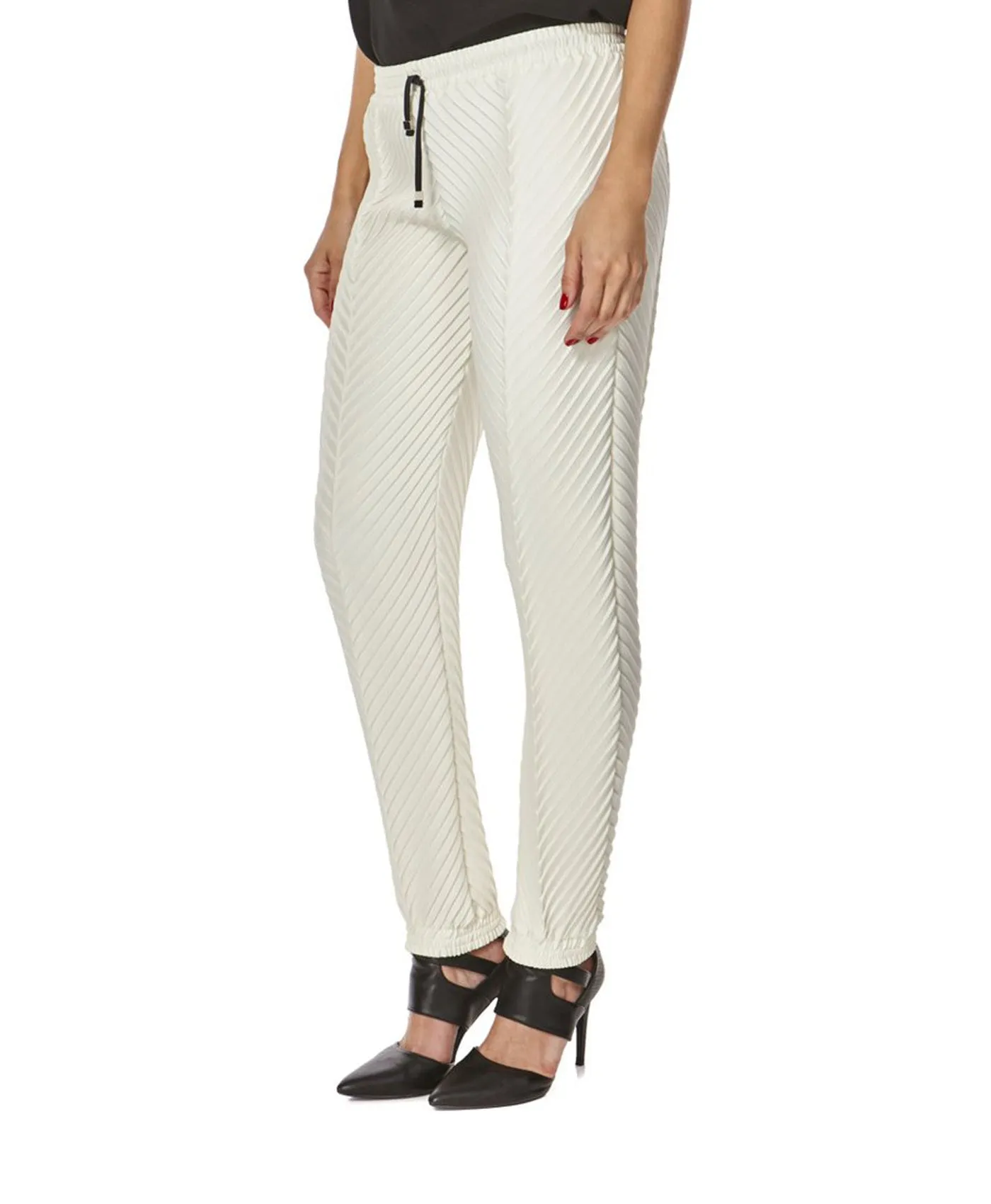 Artemis Chevron Trousers in White