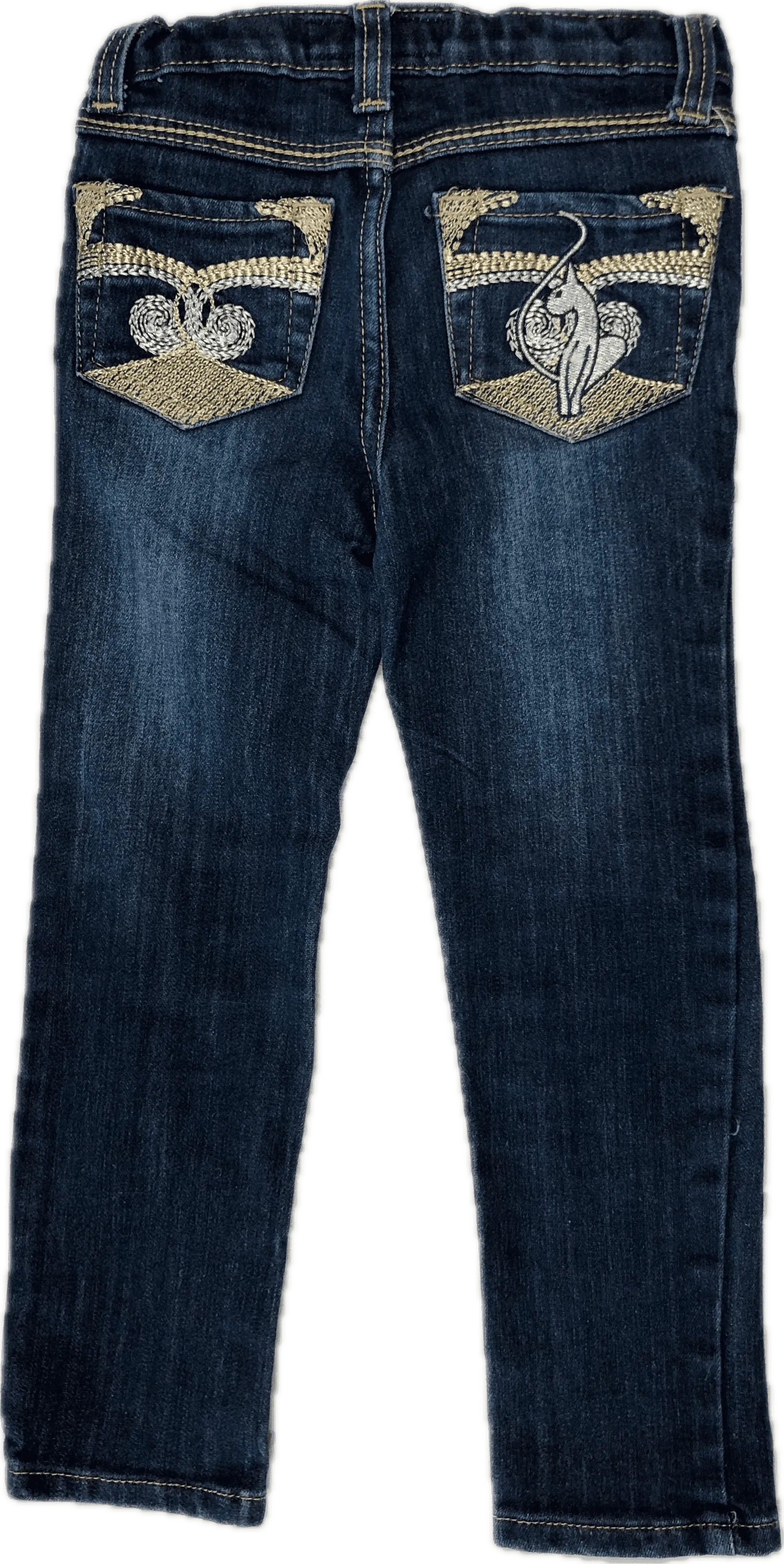 Baby Phat Girls Embroidered Logo Pocket Jeans - Size 4