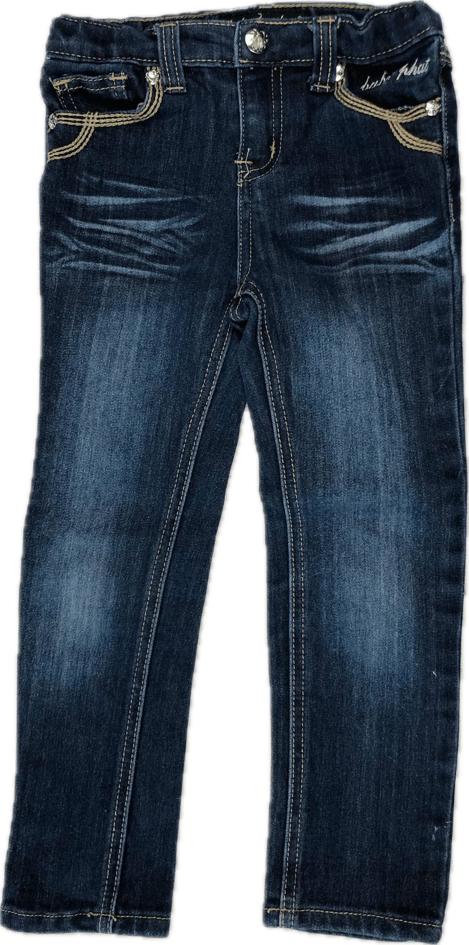 Baby Phat Girls Embroidered Logo Pocket Jeans - Size 4
