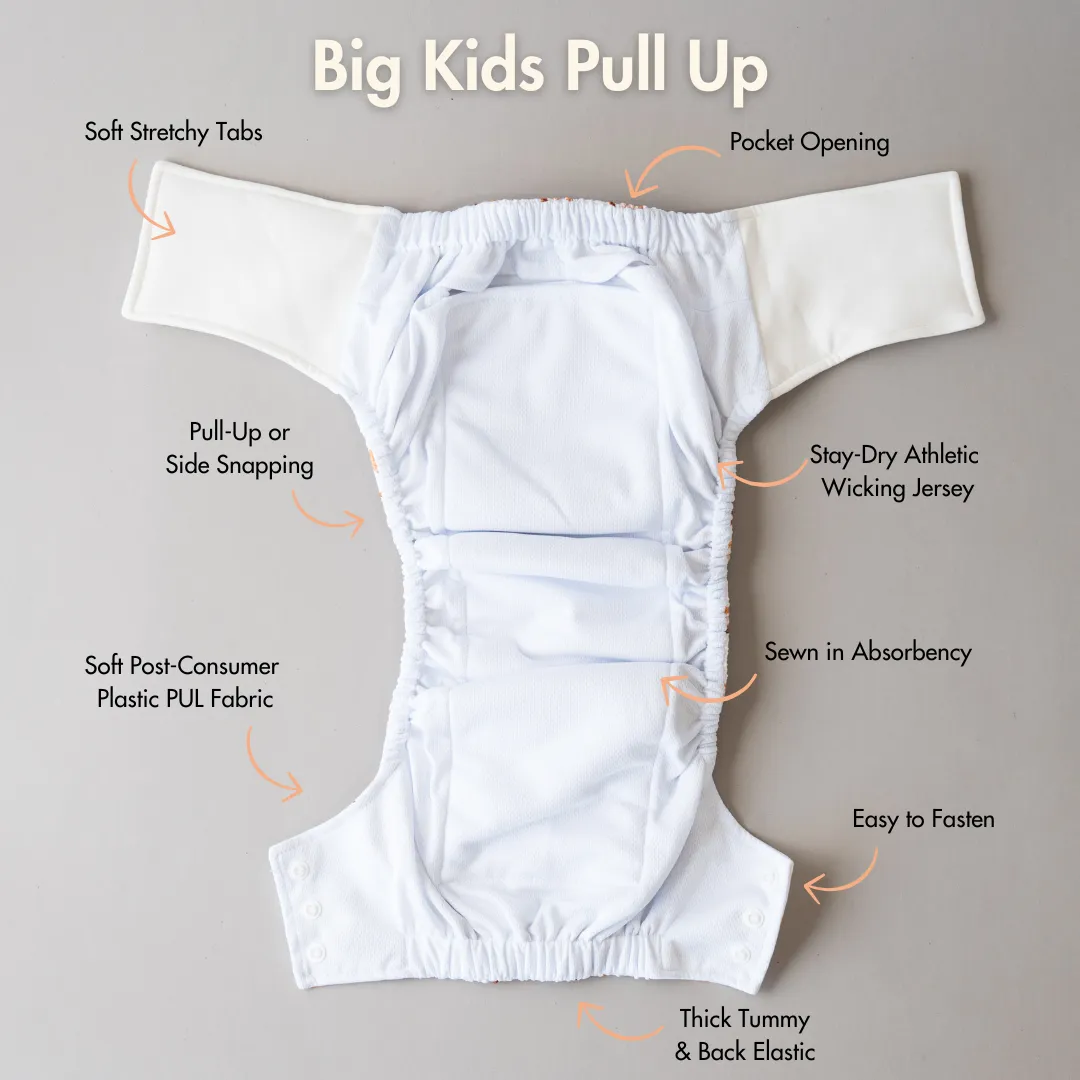 Big Kids Pull Up Reusable Nappy - Midas