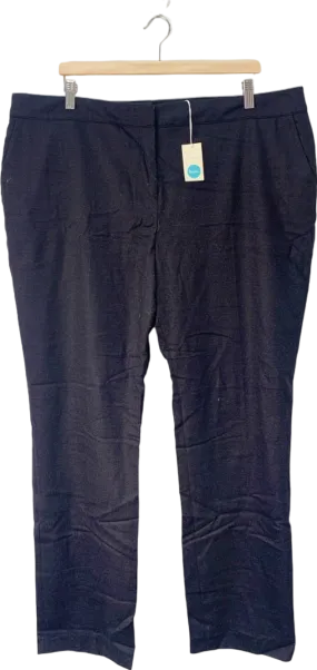 Boden Navy Stretch Wool Trousers UK 20L