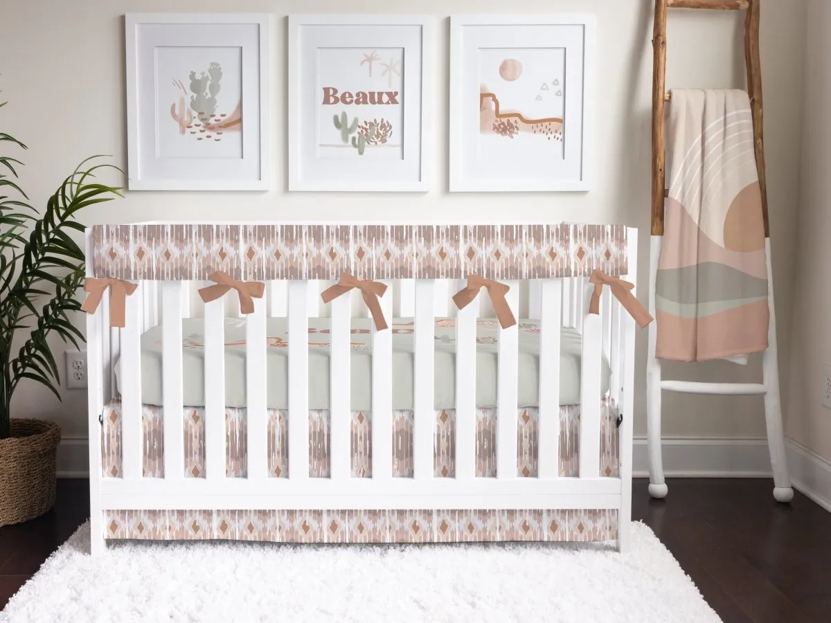 Boho Desert Ikat Crib Skirt