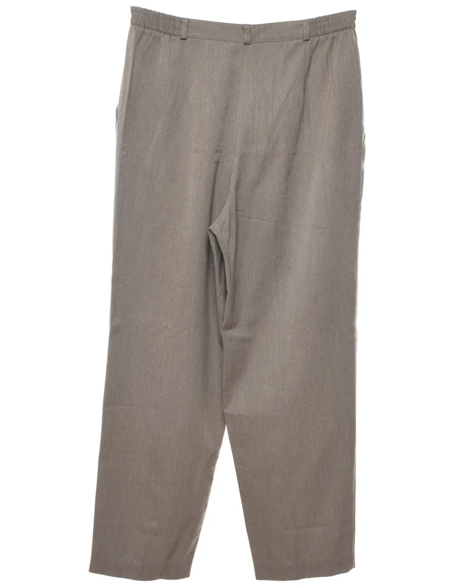 Briggs Grey Tapered Pleated Trousers - W32 L29