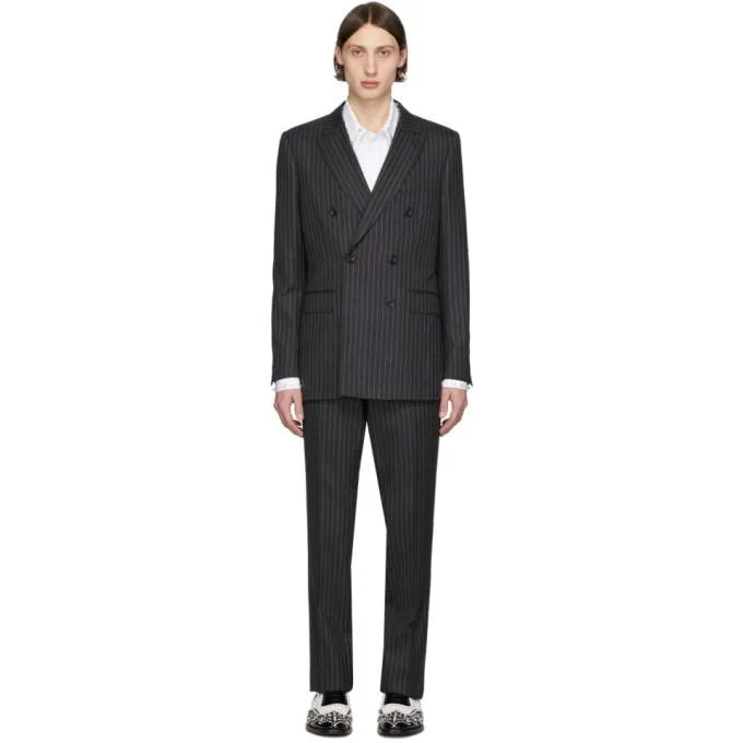 Burberry Grey Pinstripe English Suit