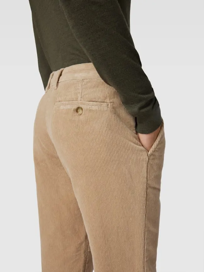 Christian Berg Corduroy Pants with Stretch Fill, Sand