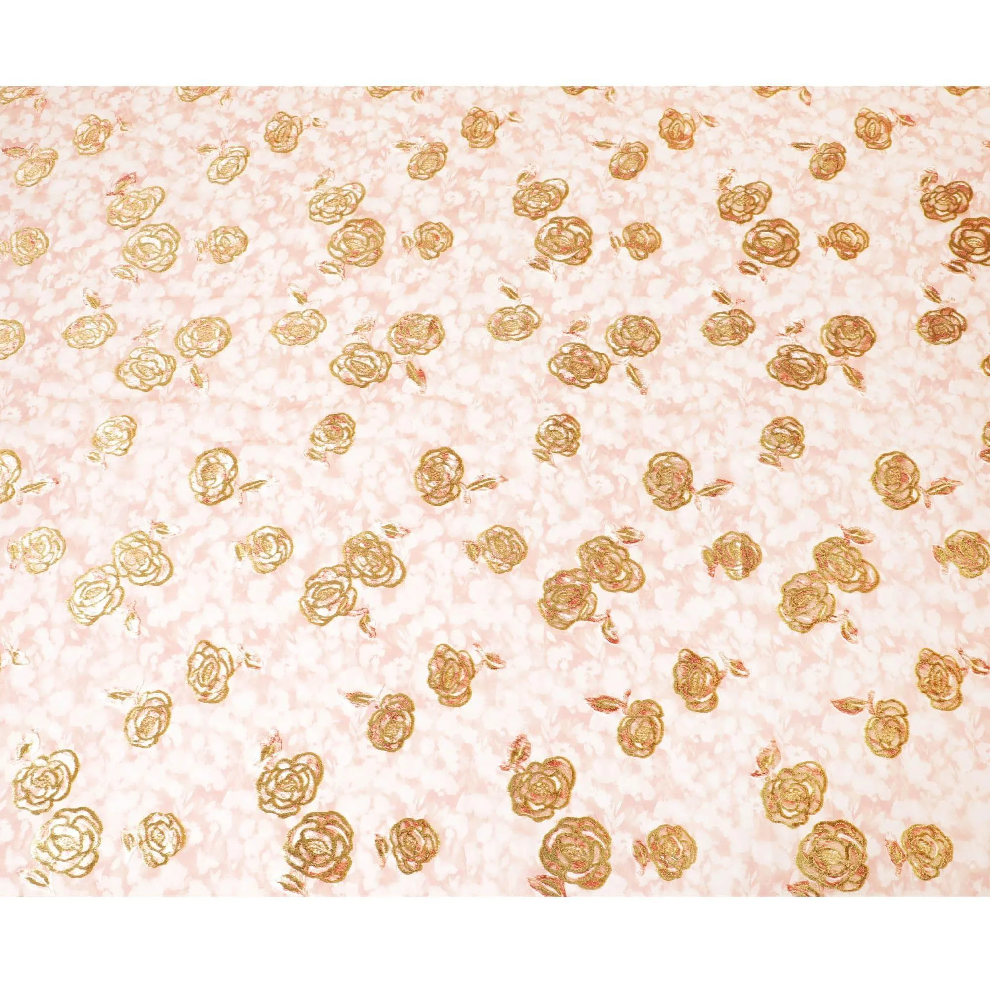 Digital Printed multi coloured Silk Chiffon fabric (makmal) with film metallic lurex and velvet in floral design for Dirac - D9905