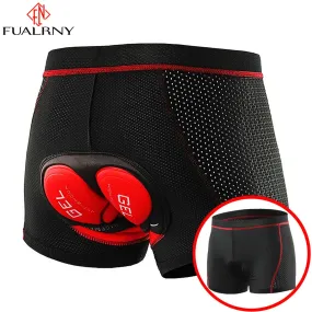 FUALRNY Cycling Shorts Underwear Breathable Padded 5D Gel Bike Shorts Men MTB Anti Slip Leg Grips Riding Cycling Shots Ciclismo