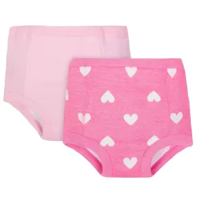 Gerber® 2-Pack Toddler Girls Hearts Training Pants