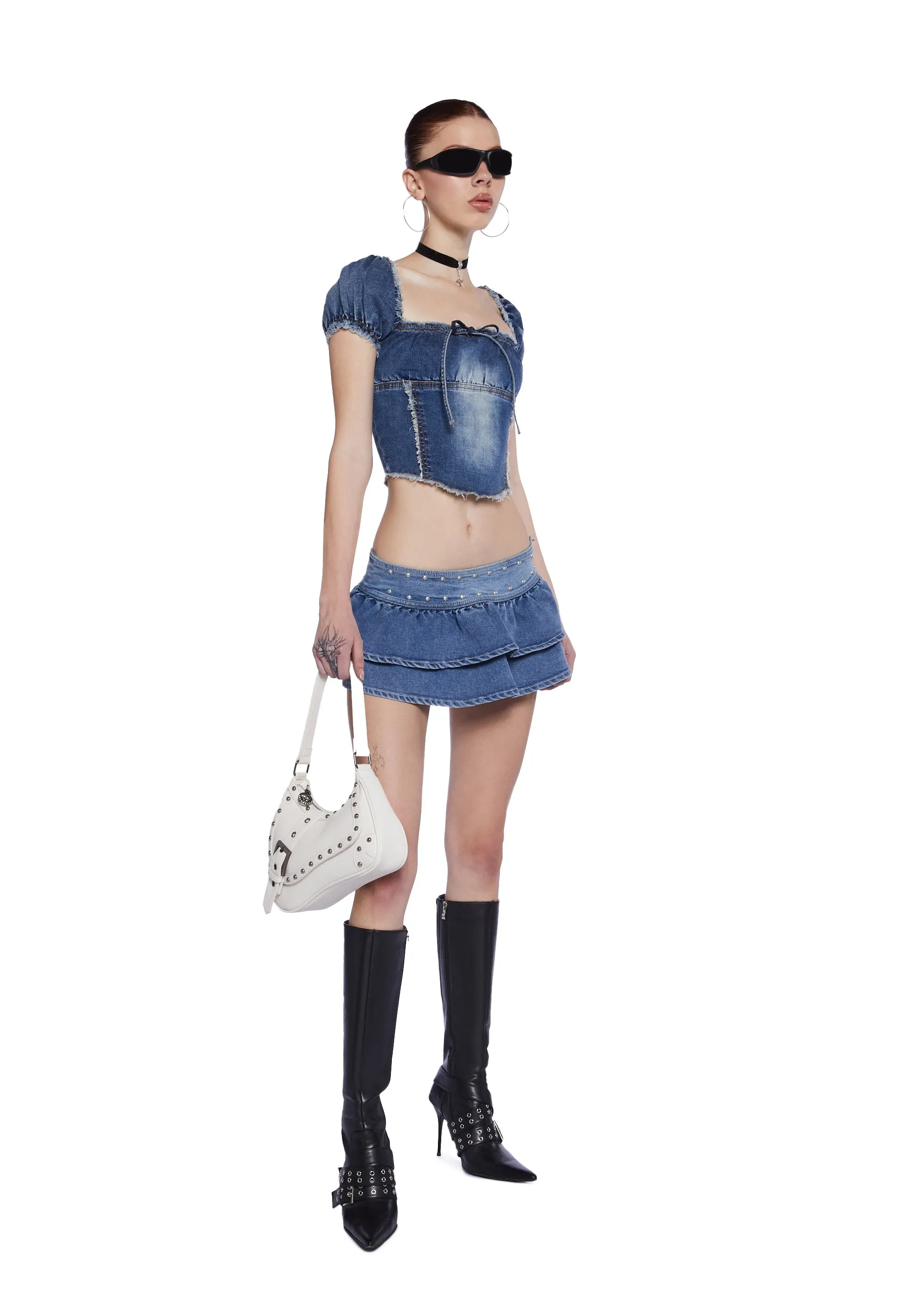 Greta Denim Top