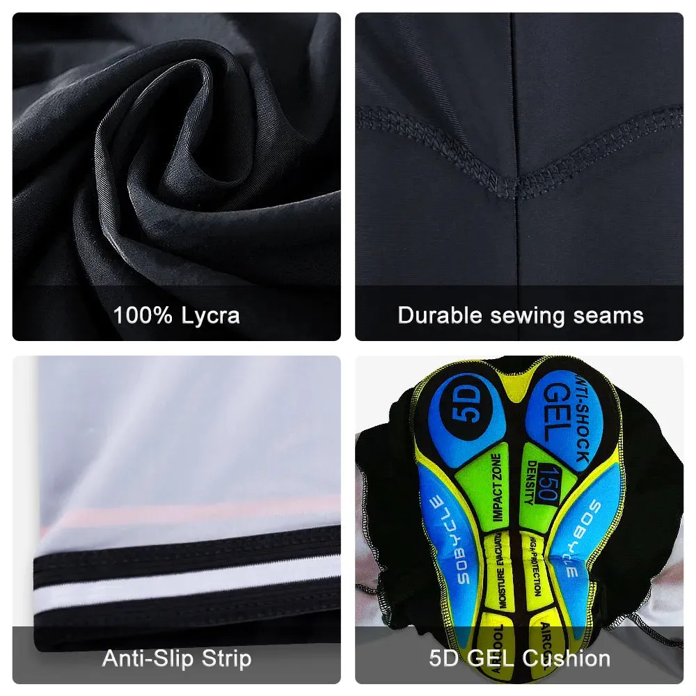 GRSRXX Summer Cycling Shorts Men's Bike Pants MTB Shockproof 5D Gel Pad Tights Breathable Road Racing Bicycle Sports Clothing
