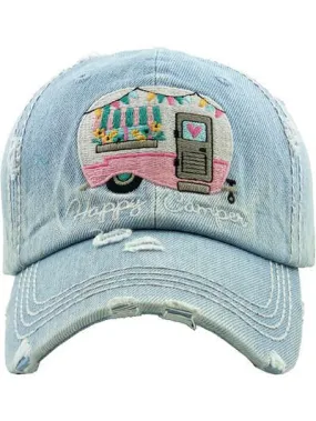 HAPPY CAMPER HAT - LIGHT DENIM