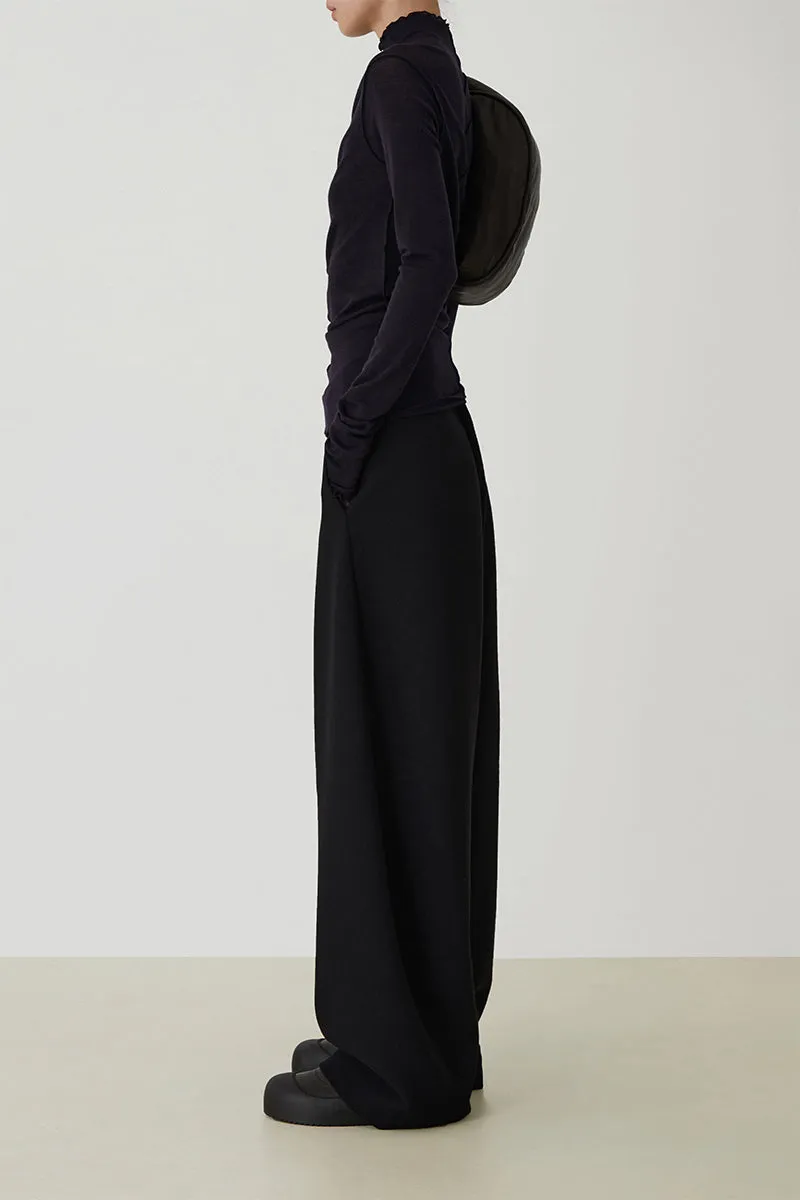 High-waisted Curved Trousers