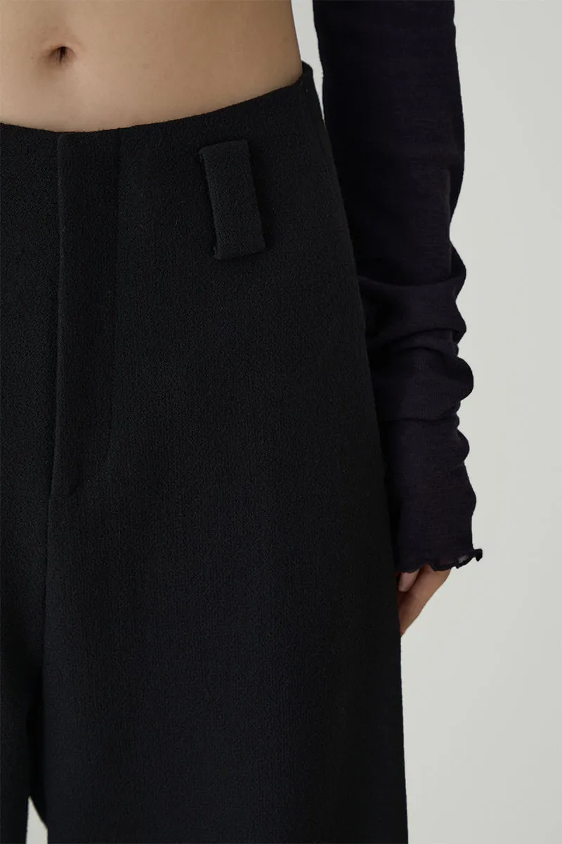 High-waisted Curved Trousers