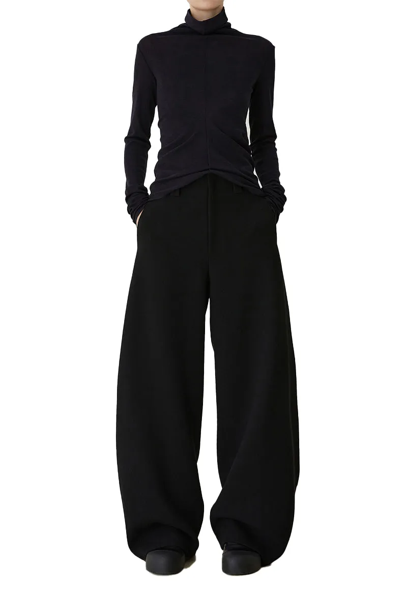 High-waisted Curved Trousers