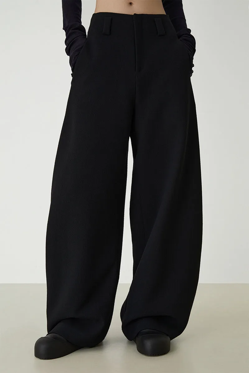 High-waisted Curved Trousers