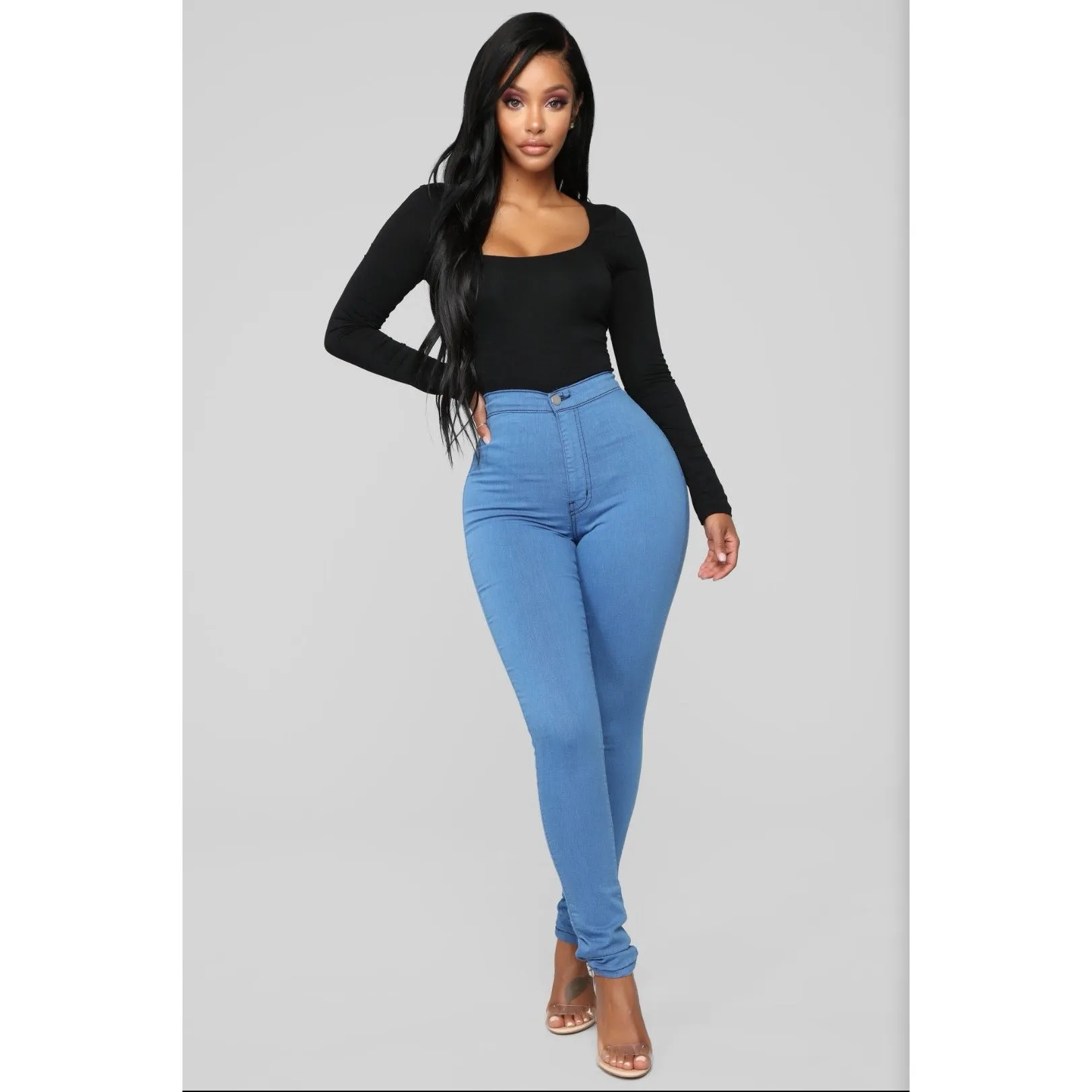 High Waisted Skinny Jeans.