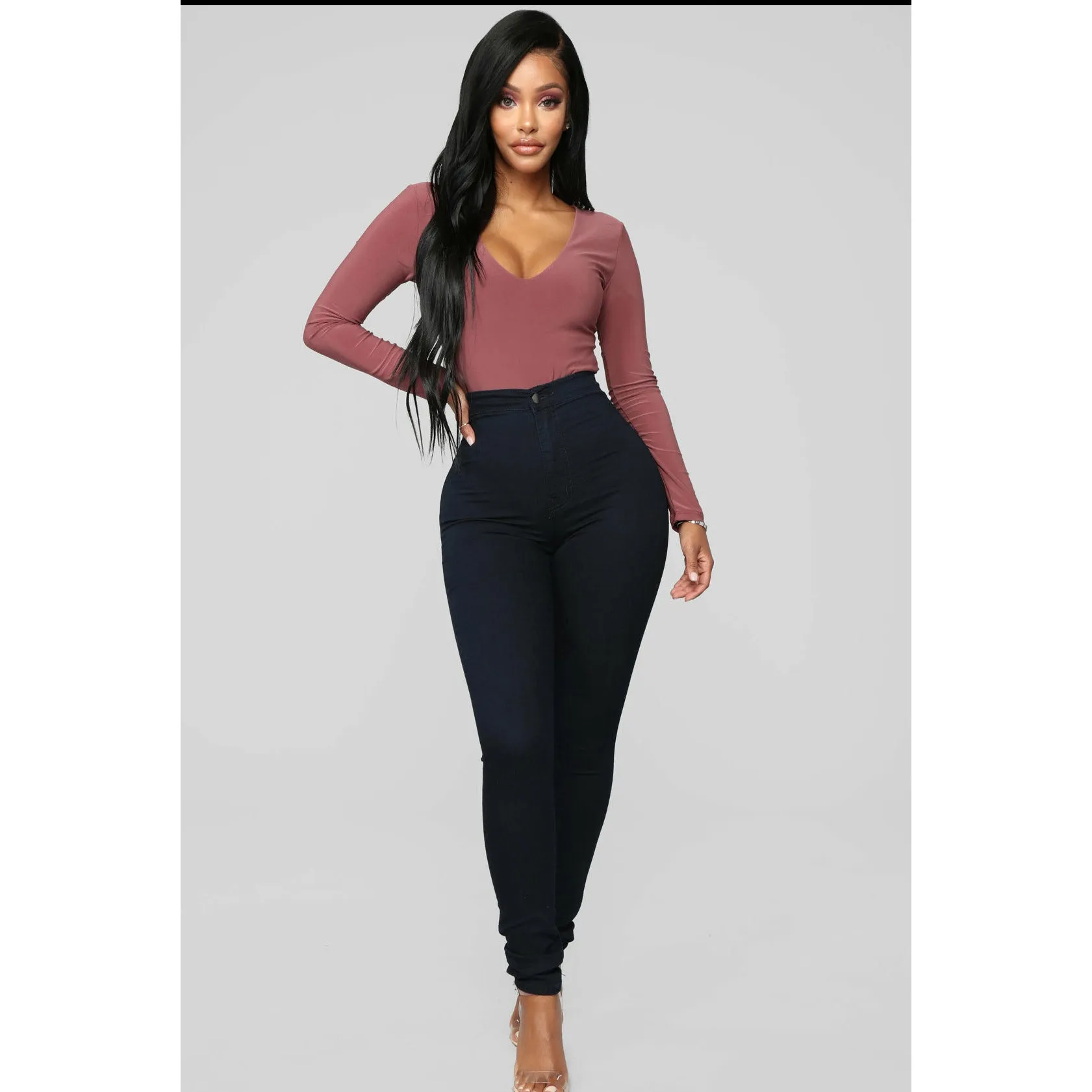 High Waisted Skinny Jeans.