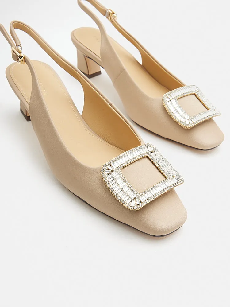 Laine Embellished Slingback Heels