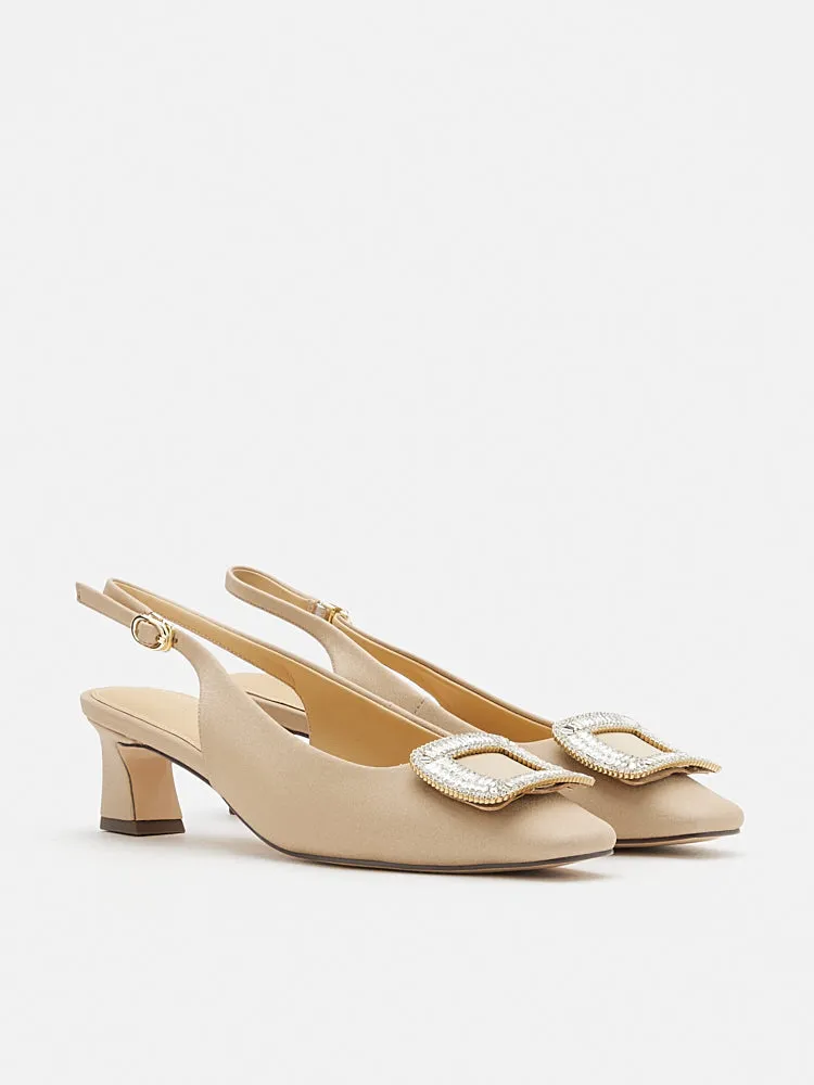 Laine Embellished Slingback Heels