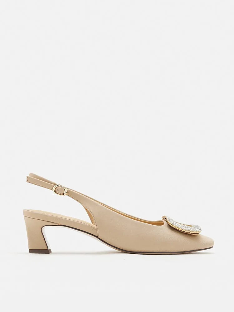 Laine Embellished Slingback Heels