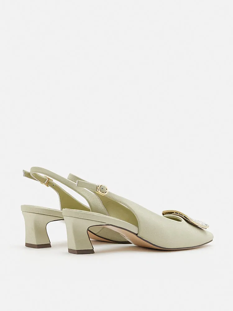 Laine Embellished Slingback Heels