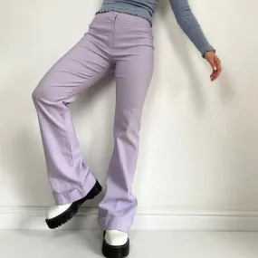Lilac Flare Trousers - SMALL