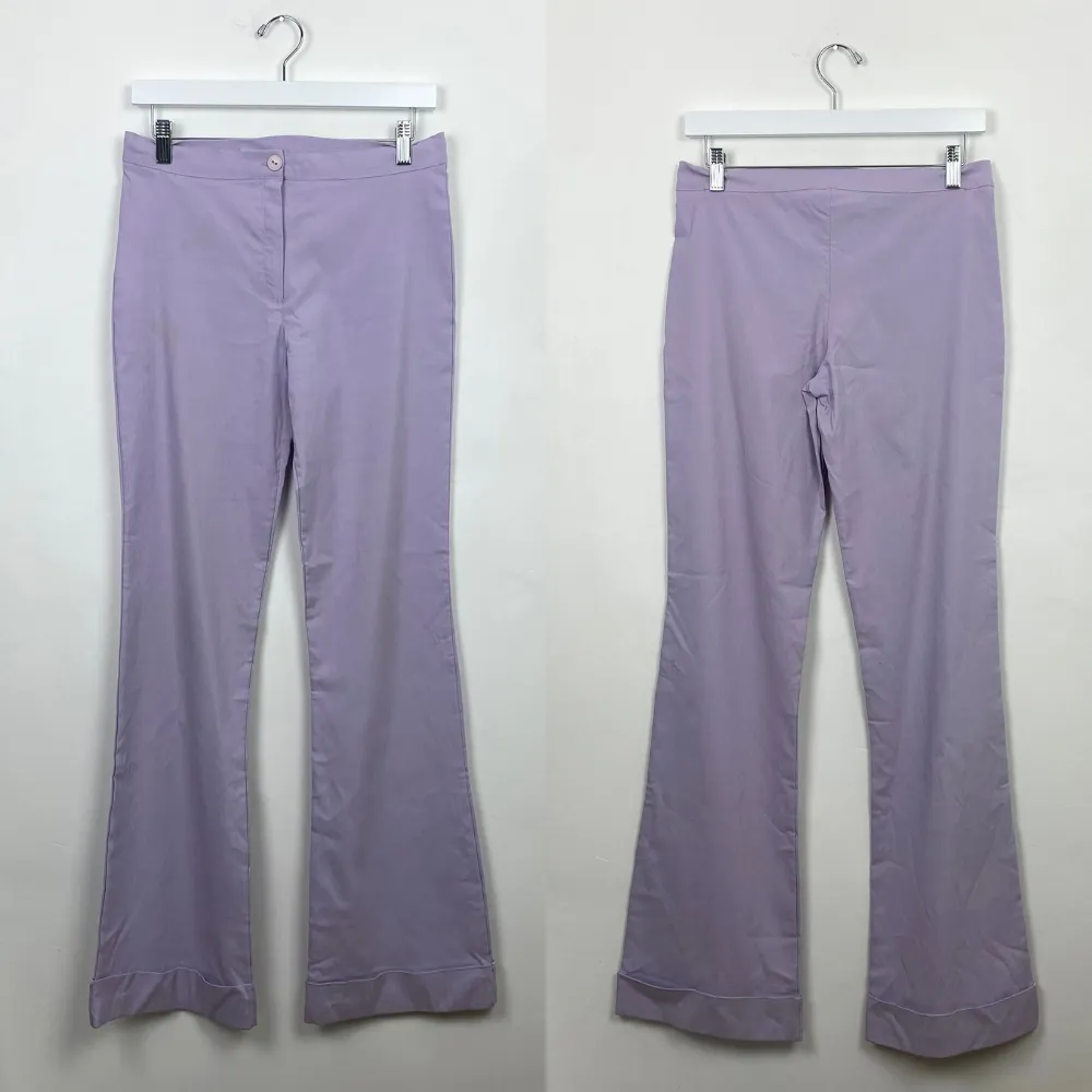 Lilac Flare Trousers - SMALL