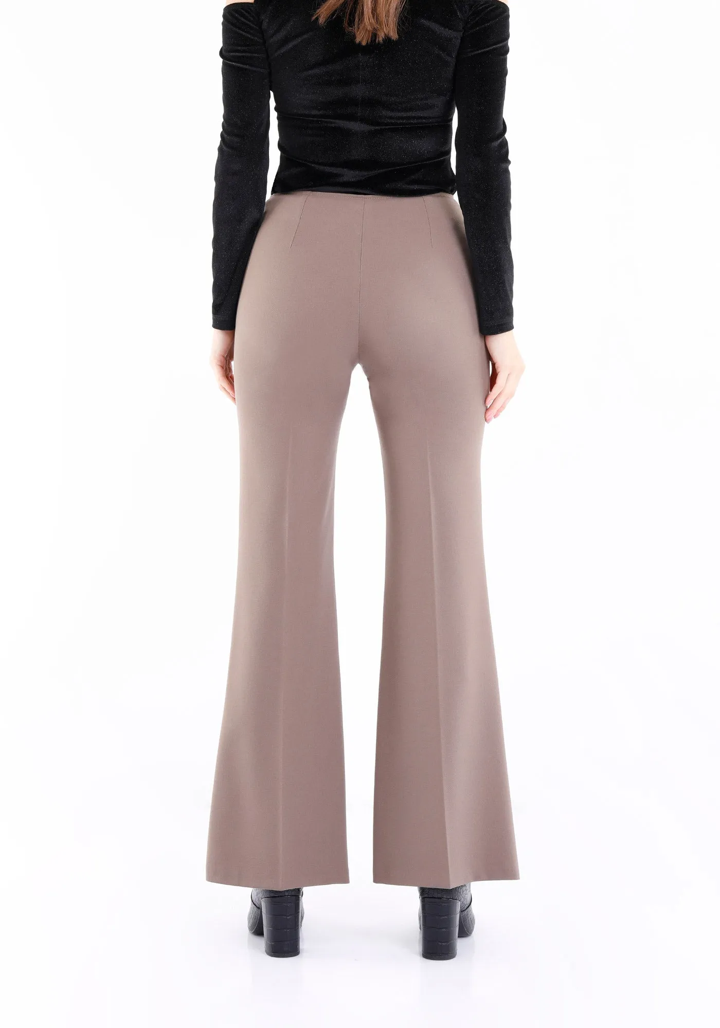Mink Bootcut Pants - High Waisted Flare Trousers