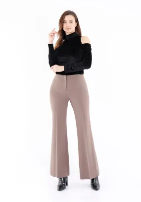 Mink Bootcut Pants - High Waisted Flare Trousers