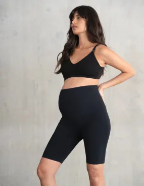 Over Bump Cycling Short Maternity Leggings