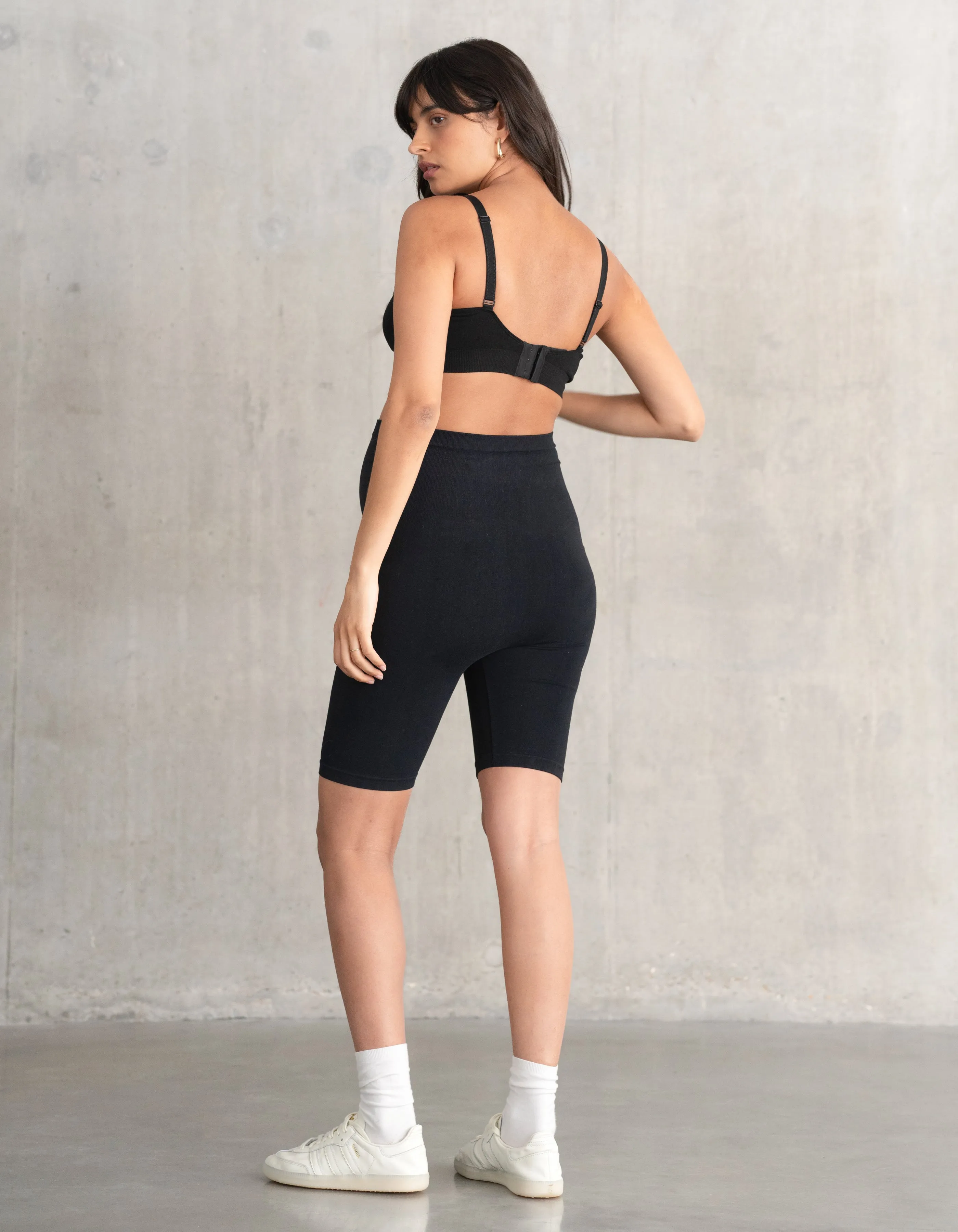 Over Bump Cycling Short Maternity Leggings