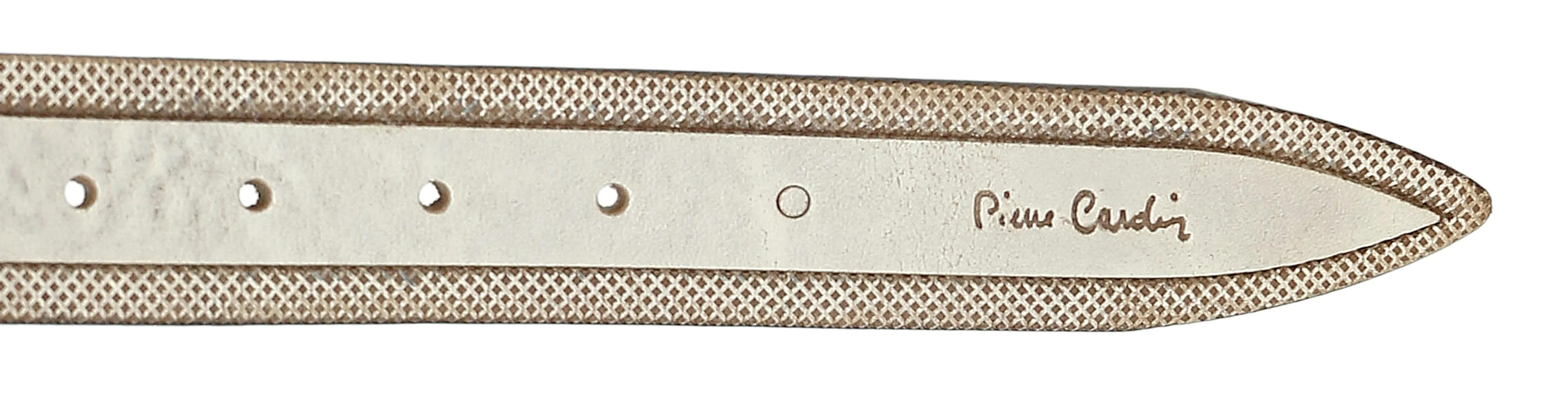 Pierre Cardin Distressed Beige Classic Silver D-Ring Adjustable Belt Adjustable Mens Belt-