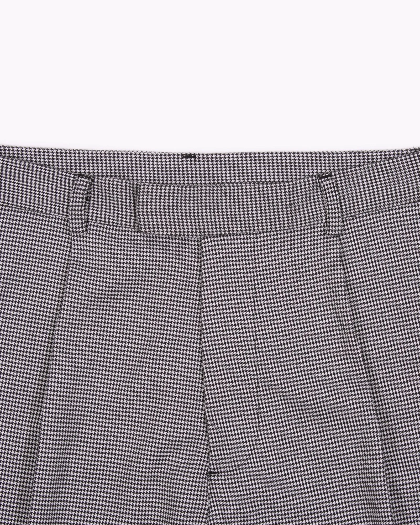 Pleated Suit Trouser - Houndstooth