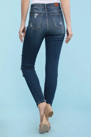 PLUS JUDY BLUE HIGH RISE CROPPED SKINNY