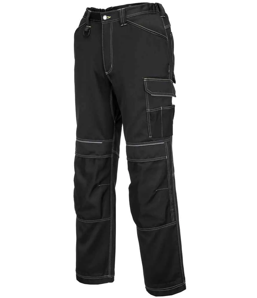 Portwest PW3 Lightweight Stretch Trousers | Black