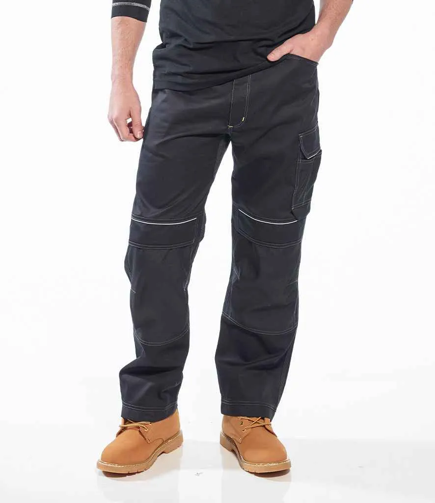 Portwest PW3 Lightweight Stretch Trousers | Black