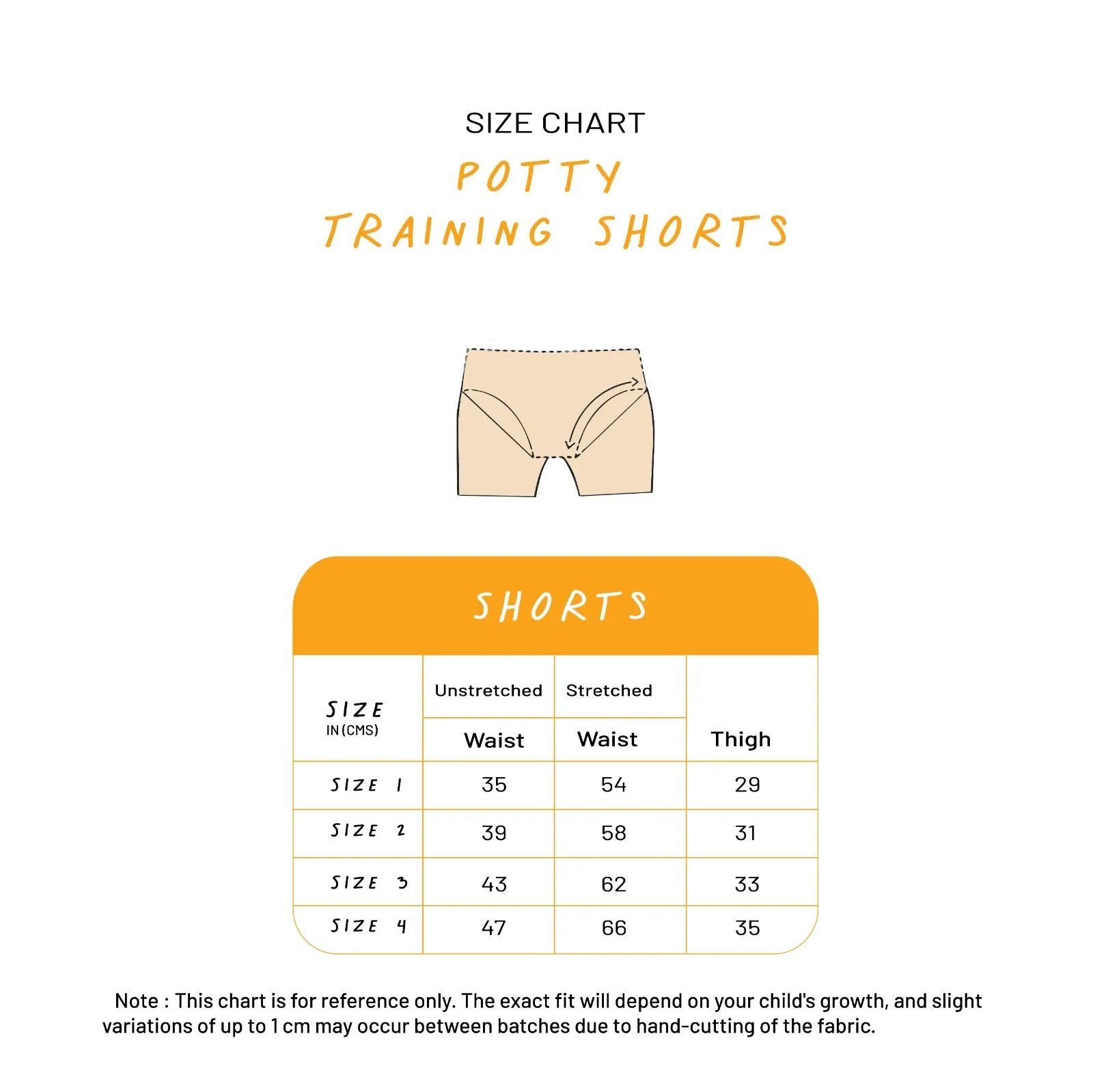 Potty Training Shorts 1-2 Years Pack of 12