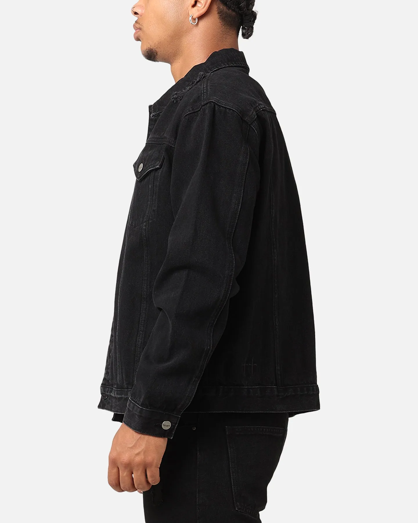 Saint Morta Denim Trucker Jacket Washed Black