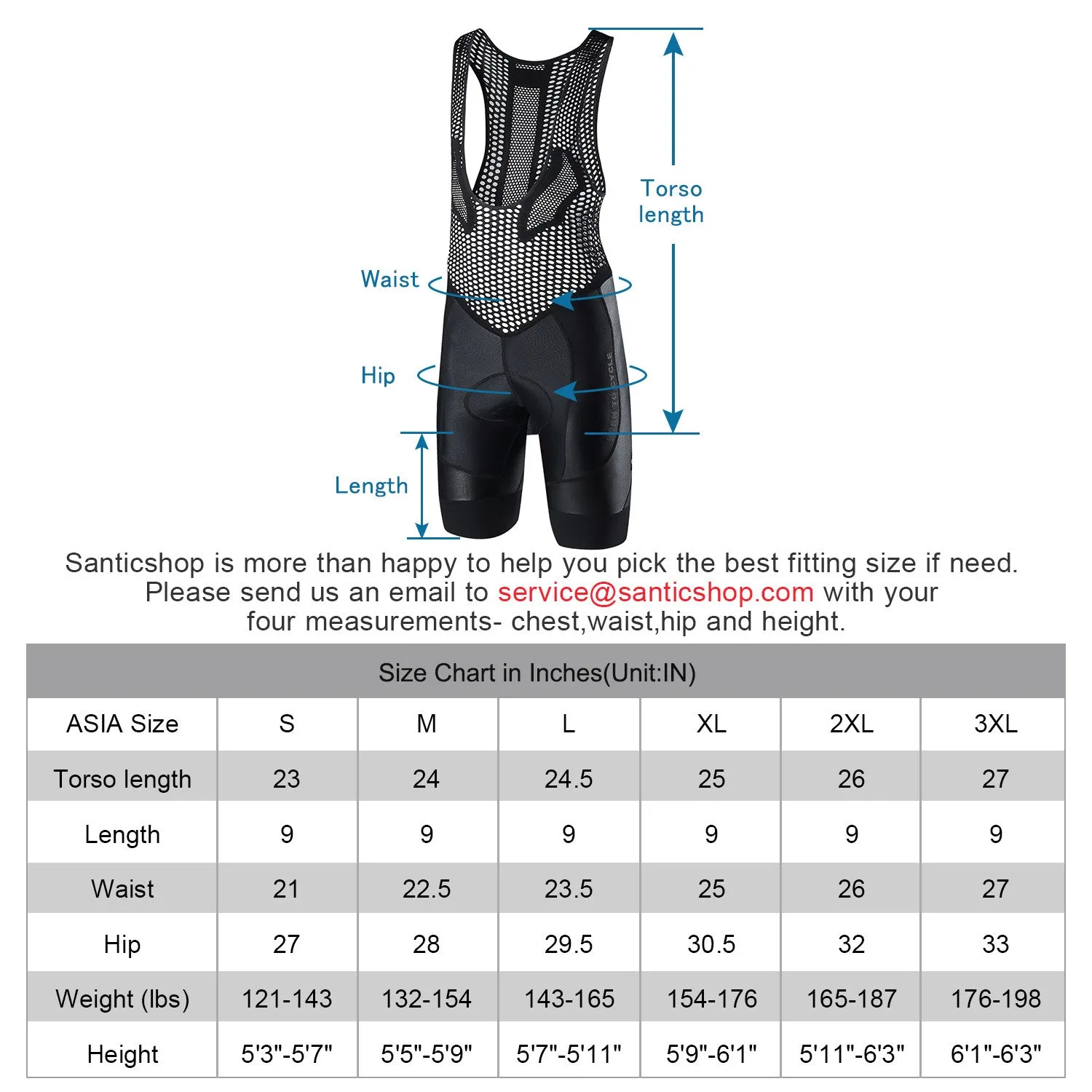 Santic Asgar Men Padded Bib Shorts