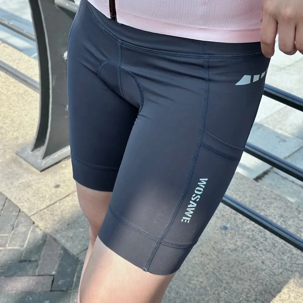 Simple Design Girls Road Bike Racing Series Fashion Padded Women Cycling Shorts
